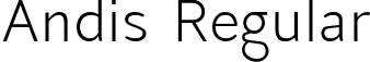 Andis Regular font - JAM Type Design - Andis Regular.ttf