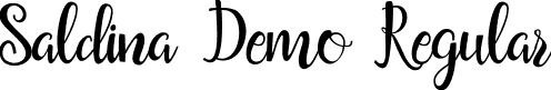 Saldina Demo Regular font - Saldina Free Demo.ttf