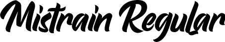 Mistrain Regular font - Mistrain.ttf