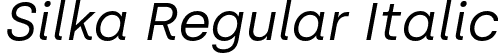 Silka Regular Italic font - Silka-RegularItalic.otf