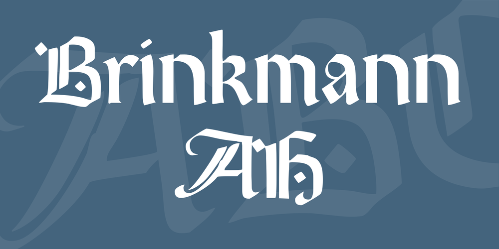 Download Brinkmann AH font - brinkmann.ttf by Fontgrube Media Design