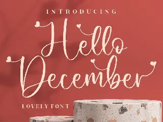 Hello December Script font