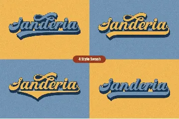 Retro Sanderia - Vintage Groovy Font