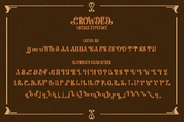 Crowded Vintage Font