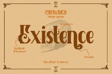 Crowded Vintage Font