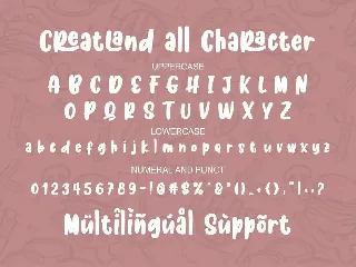 Createland font