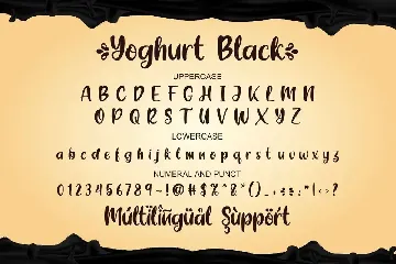 Yoghurt Black font