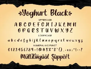 Yoghurt Black font