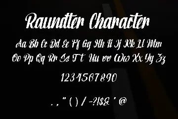 Raundter a Bold Script Font