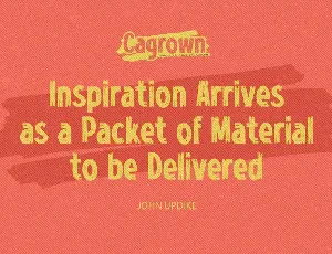 Cagrown - Unique Brush Display Font