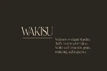 Wakisu - Elegant Sans-Serif font