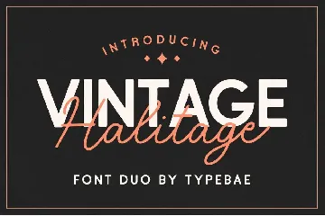 Halitage Vintage Font Duo