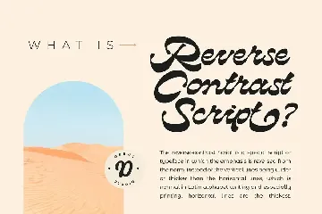 Hinterland / Reverse Contrast Script font