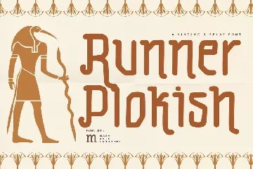 Runner Plokish | A Vintage Display Font