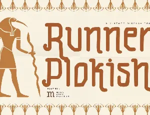 Runner Plokish | A Vintage Display Font