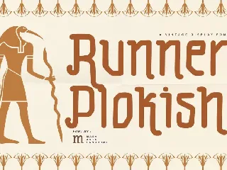 Runner Plokish | A Vintage Display Font