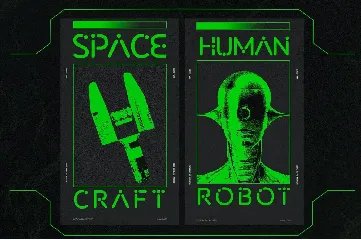 Harmos - Techno Sci-fi Font