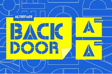 Pandore - Geometric Stencil Font