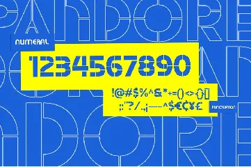 Pandore - Geometric Stencil Font