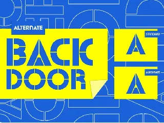 Pandore - Geometric Stencil Font