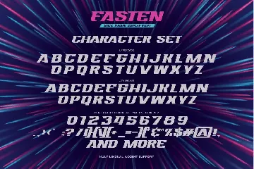 FASTEN - Race Theme Display Font