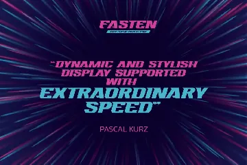 FASTEN - Race Theme Display Font