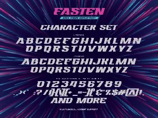 FASTEN - Race Theme Display Font