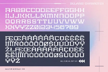 Bularie  Stencil font