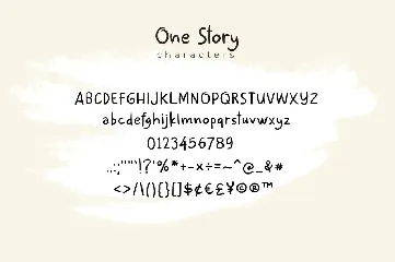 One Story - Cute Handwritten Font