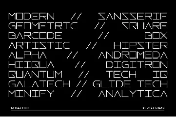 Getrak - Geometric Square Font