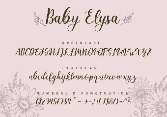 Baby Elysa Wedding Font