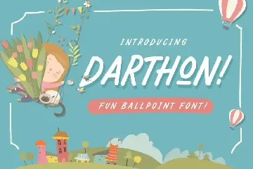 Darthon! - Fun Ballpoint Typeface font