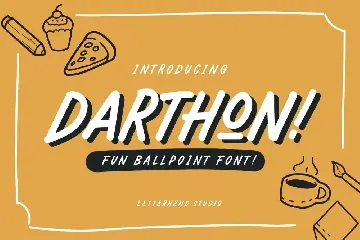 Darthon! - Fun Ballpoint Typeface font