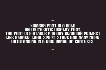 Kisagen - Sport Font