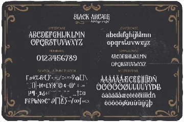 Black Arcade Font Pack (Vintage Font Combination)