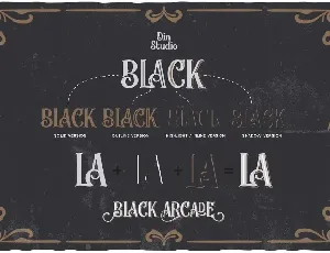 Black Arcade Font Pack (Vintage Font Combination)