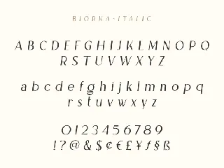 Biorka Serif font