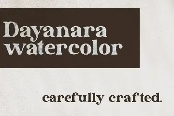 Dayanara - Watercolor SVG font