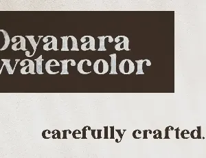 Dayanara - Watercolor SVG font