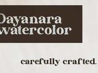 Dayanara - Watercolor SVG font
