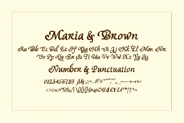 Maria & Brown - A Script Font