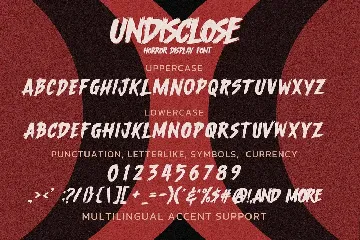 UNDISCLOSE - Horror Display Font