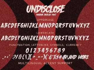 UNDISCLOSE - Horror Display Font