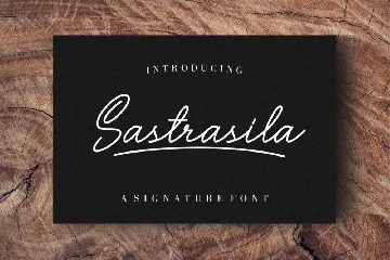 Sastrasila Monoline Signature font