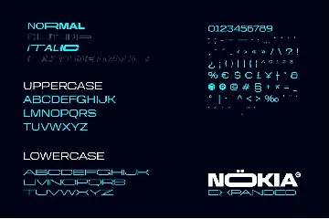 Nokia Expanded font