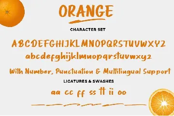 Orange font