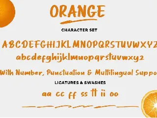 Orange font