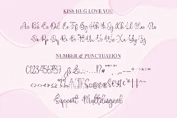 Kiss Hug Love You - A Script Font