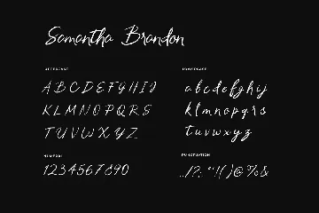 Samantha Brandon Handwritten Font