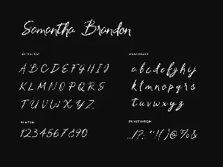 Samantha Brandon Handwritten Font